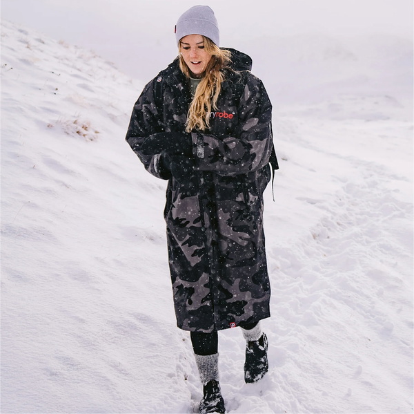 2026 Dryrobe Advance Langærmet Omklædningskåbe DALSV3 - Black Camo